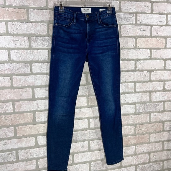 Frame Denim Le Skinny de Jeanne Crop Jeans in Cantine Wash Size 27 - Picture 4 of 9